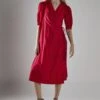 Glamorous Red Ditsy V-Neck Wrap Midi-Dress -Glamorous Shop 7393d593 804e 480d a3f4 3c4d85a702b8