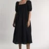 Glamorous Black Shirred-Front Midi-Dress 1 Glamorous Black Shirred-Front Midi-Dress -Glamorous Shop 74d2db4a 7f32 4a3b 9fa7 6419c5220514