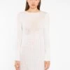 Glamorous Off White Mix Knit Maxi-Dress -Glamorous Shop 755b6084 27c5 4c79 bf2d 2e12a8ad1278