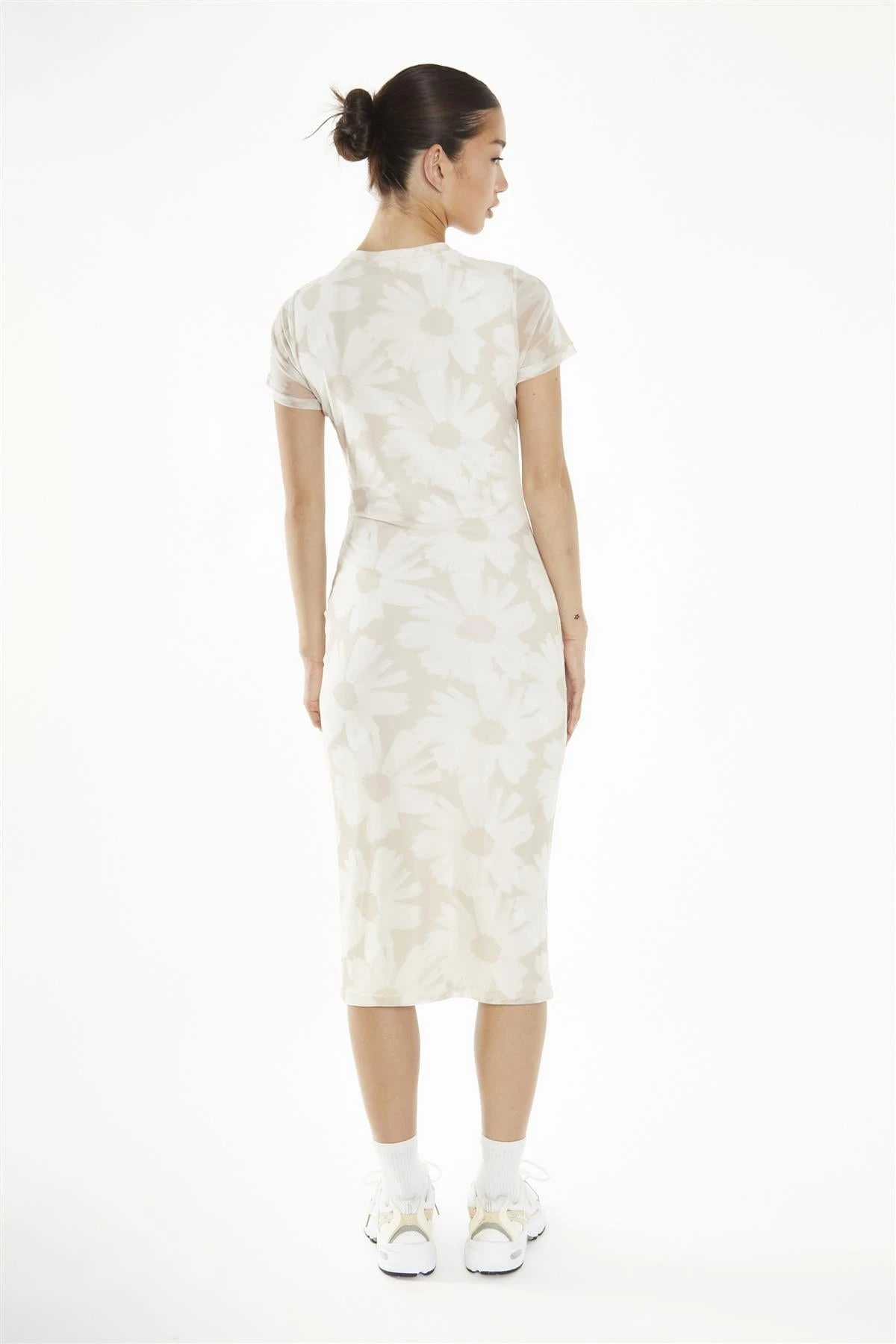 Glamorous Stone-Sunflower Mesh Bodycon Midi-Dress 4 Glamorous Stone-Sunflower Mesh Bodycon Midi-Dress - Image 2