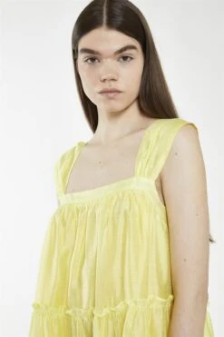 Glamorous Lime Yellow Square-Neck Tiered Maxi-Dress -Glamorous Shop 78f2e463 88a0 44e7 956f fe7661161fa8