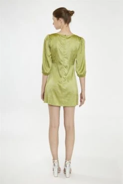 Glamorous Light-Olive V-Neck-Ruched-Front Mini-Dress -Glamorous Shop 8aaac48e f12b 4207 9870 148fc7fbb857