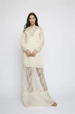 Glamorous Champagne Lace-Detail Maxi-Dress -Glamorous Shop 8f25a484 e8dd 497c 8a1e 4b2b02b8a305