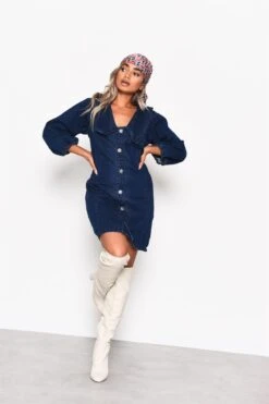 Glamorous Dark Stonewash V-Neck Button Front Mini-Dress 7 Glamorous Dark Stonewash V-Neck Button Front Mini-Dress -Glamorous Shop 8f6a5424 79b9 46ff 931e a965d8f68447