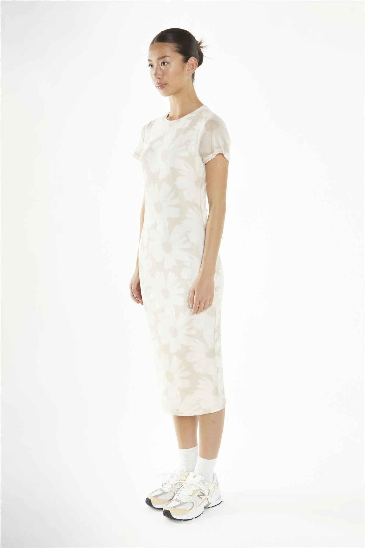 Glamorous Stone-Sunflower Mesh Bodycon Midi-Dress 6 Glamorous Stone-Sunflower Mesh Bodycon Midi-Dress - Image 4