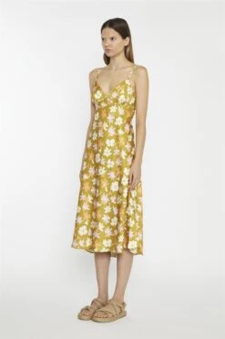 Glamorous Olive Multi-Flower Spaghetti-Strap Midi-Dress -Glamorous Shop 96842841 74a0 404a a792 48264695566b