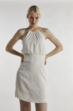 Glamorous Off White Linen Halter-Neck Mini-Dress 8 Glamorous Off White Linen Halter-Neck Mini-Dress -Glamorous Shop 9865f98e 8c42 4fc2 a853 e5ebd624af42