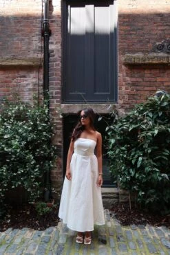 Glamorous Vanilla Bandeau-Pleated Maxi-Dress -Glamorous Shop 98d8592b c0e3 4682 a4de 1839e9edccb1