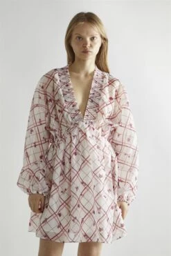 Glamorous Burgundy-Floral Check Skater Mini-Dress -Glamorous Shop 9d6bbe4a 677b 4fe1 9b7f 19af71236862