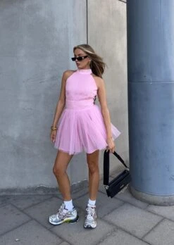 Glamorous Liberty Tulle Mini Dress -Pretty Pink