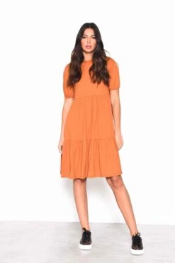 Glamorous Rust Tiered Smock Midi Dress -Glamorous Shop AN3966 644 03