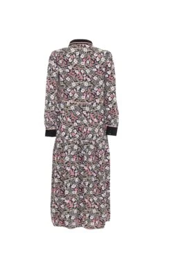 Glamorous Navy Folk Floral Black Collar Midi Dress -Glamorous Shop AN4150 NAVYFOLKFLORALBLACK.2