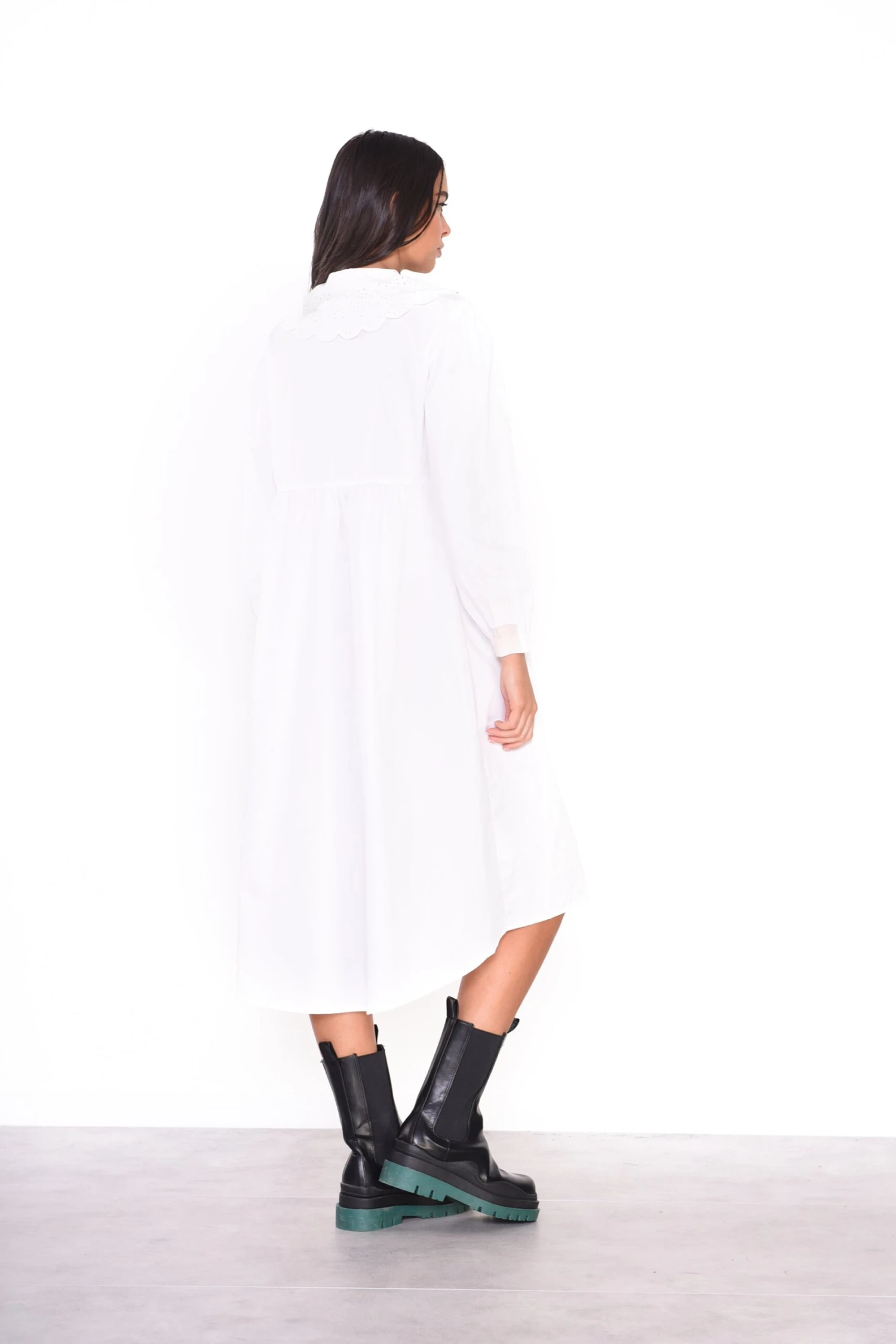 Glamorous Midi White Long Sleeve Shirt Dress 5 Glamorous Midi White Long Sleeve Shirt Dress - Image 3