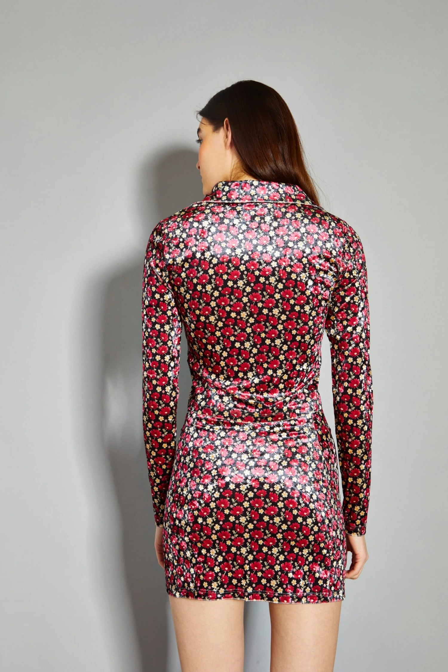 Glamorous Floral Print Velvet Mini Skirt 5 Glamorous Floral Print Velvet Mini Skirt - Image 3