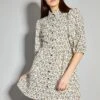 Glamorous Cream Floral Skater Shirt Dress -Glamorous Shop AN4376 BQ60 01