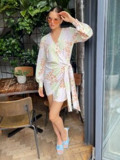 Glamorous Multi Leopard Wrap Mini Dress 8 Glamorous Multi Leopard Wrap Mini Dress -Glamorous Shop AN4501A BT40 01