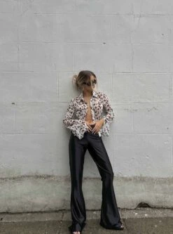 Glamorous Leopard Print Chiffon Button Front Shirt -Glamorous Shop AN4531 BD90 03