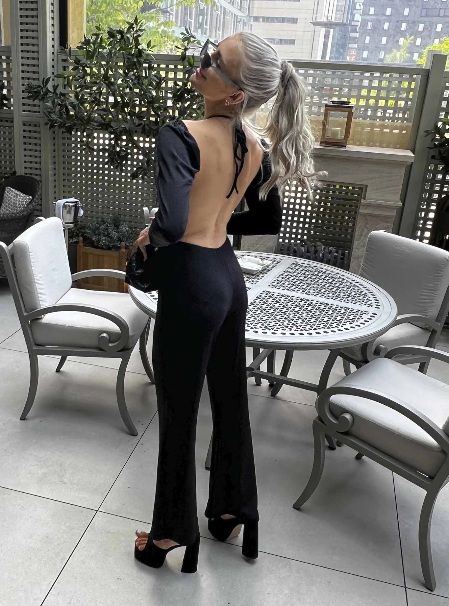 Glamorous Black Flared Bodycon Jumpsuit 6 Glamorous Black Flared Bodycon Jumpsuit - Image 4