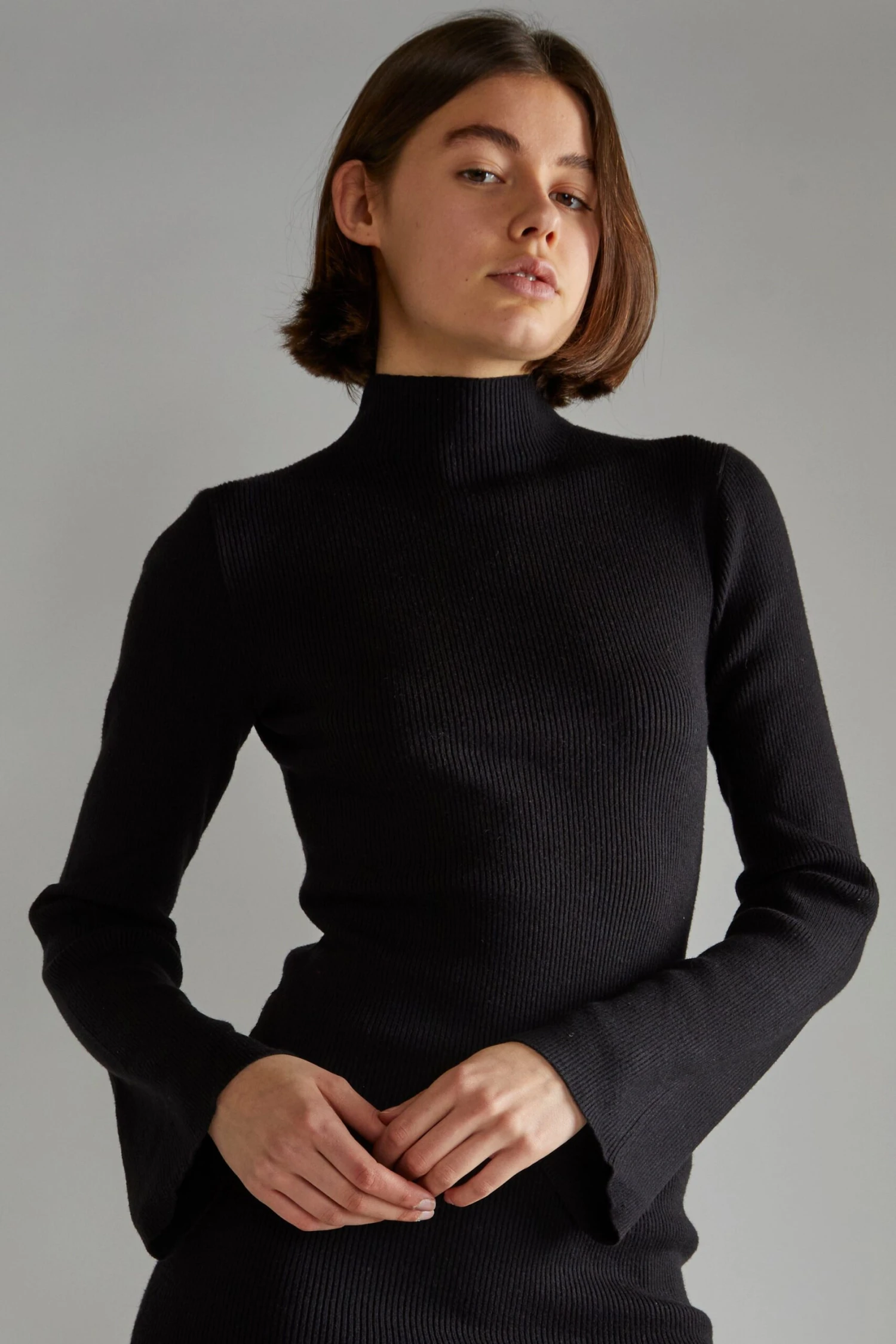 Glamorous Black Flared Sleeve Knitted Mini-Dress 5 Glamorous Black Flared Sleeve Knitted Mini-Dress - Image 3