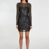 Glamorous Black Sequin Mesh Mini-Dress 1 Glamorous Black Sequin Mesh Mini-Dress -Glamorous Shop AN4614 AE05 03