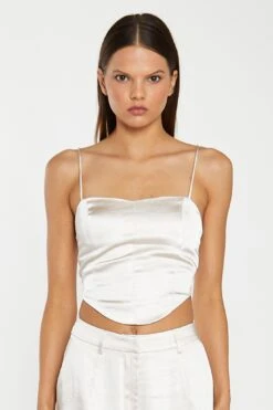 Glamorous Champagne Satin Corset Top 7 Glamorous Champagne Satin Corset Top -Glamorous Shop AN4648 CQ68 01copy