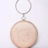 Glamorous Natural Round Embellished Clutch -Glamorous Shop BA3801