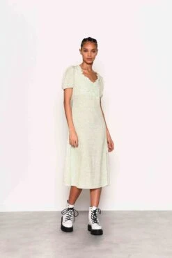 Glamorous Green Ditsy Print Side Split Midi Dress 7 Glamorous Green Ditsy Print Side Split Midi Dress -Glamorous Shop CA0054 CK59 02