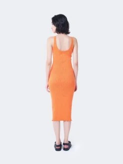 Glamorous Care Orange Ribbed Midi Dress -Glamorous Shop CA0127 4