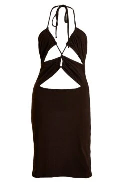 Glamorous Care Brown Open Back Detail Mini Dress -Glamorous Shop CA0229 01