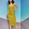 Glamorous Care Olive Knit Square Neck Midi Dress 2 Glamorous Care Olive Knit Square Neck Midi Dress -Glamorous Shop CA0244 W12 01