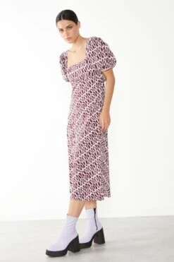 Glamorous Short Puff Sleeve Maxi Dress With Tie Back Detail 13 Glamorous Short Puff Sleeve Maxi Dress With Tie Back Detail -Glamorous Shop CA0343 1
