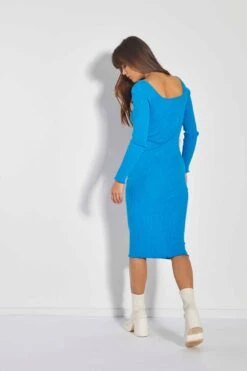 Glamorous Care Cyan Blue Square Neck Knitted Midi Dress 8 Glamorous Care Cyan Blue Square Neck Knitted Midi Dress -Glamorous Shop CA0366 DC14 02