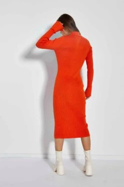 Glamorous Care Orange Button Though Midi Dress -Glamorous Shop CA0394 ORA 02
