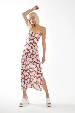 Glamorous Brown Resort-Floral Cowl-Neck Strappy Midi-dress 9 Glamorous Brown Resort-Floral Cowl-Neck Strappy Midi-dress -Glamorous Shop CA0456 DG52 04