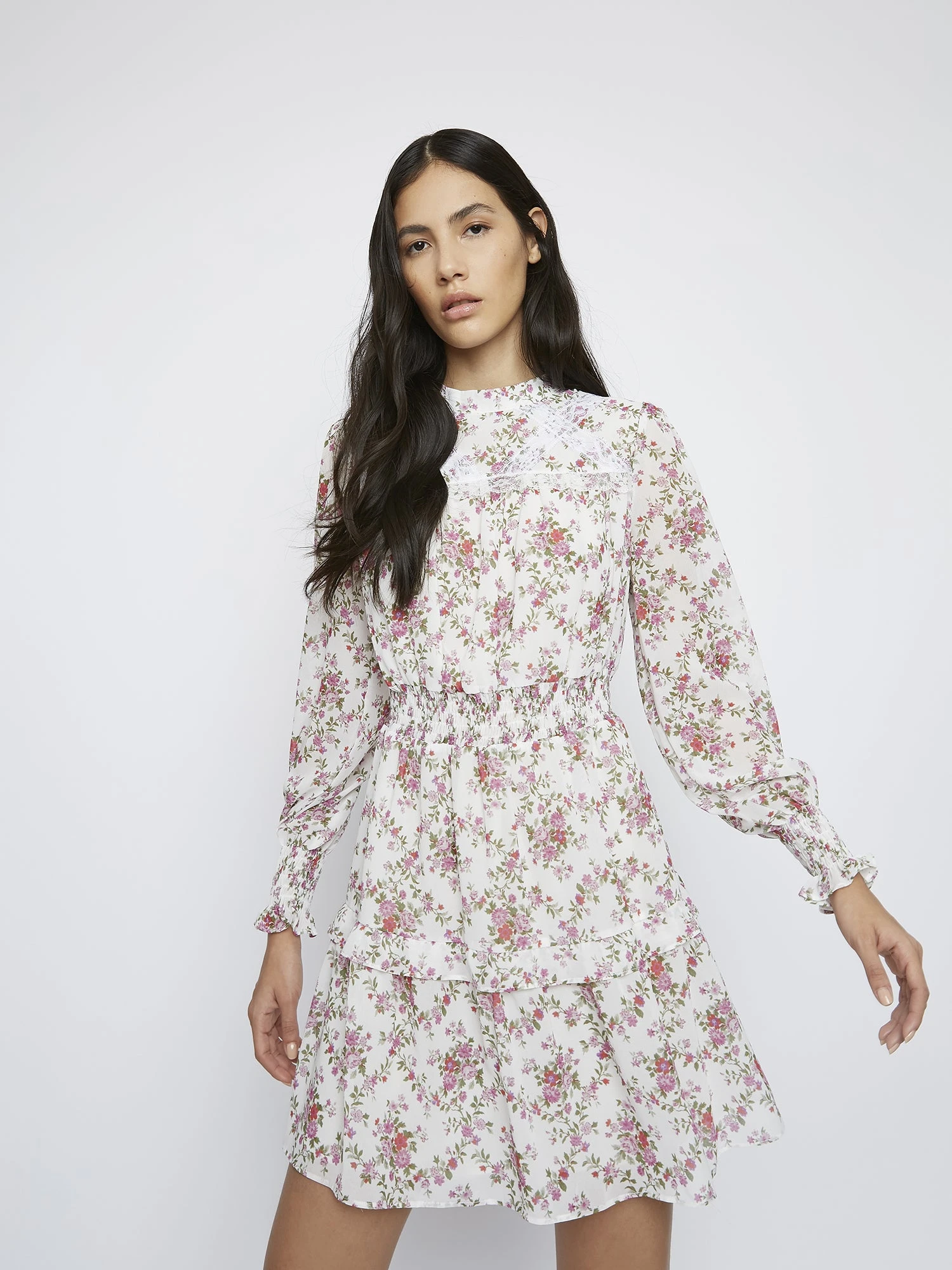 Glamorous Romantic Floral Chiffon Dress 5 Glamorous Romantic Floral Chiffon Dress - Image 3