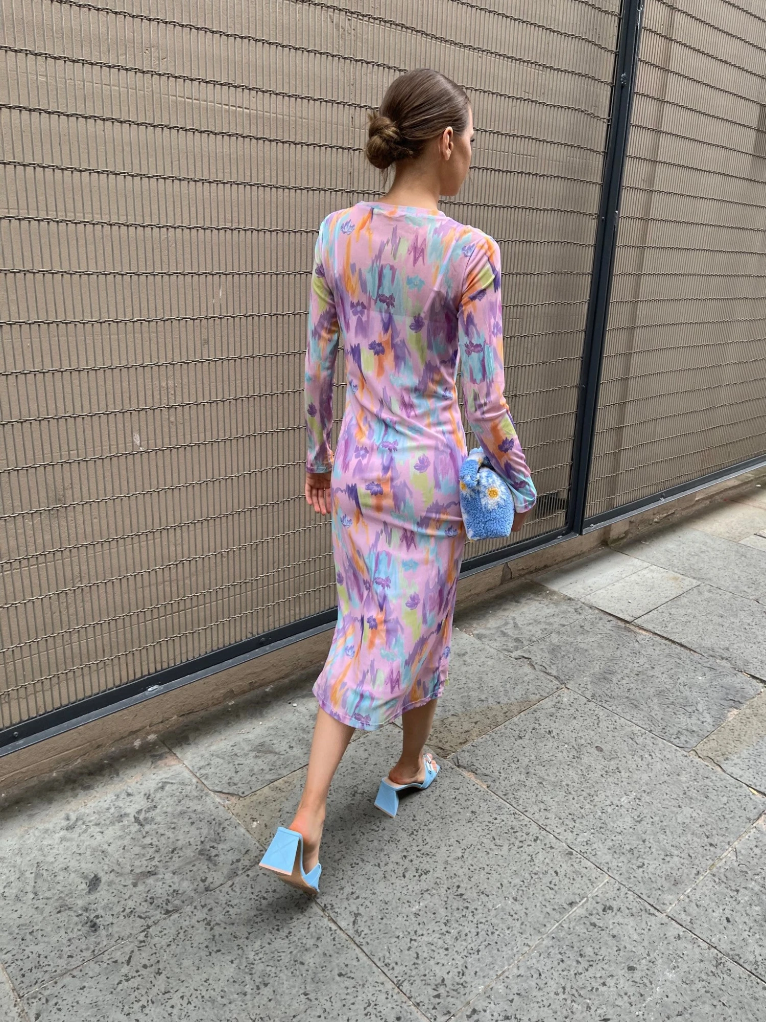 Glamorous Womens Multi Blurred Print Midi-Dress 5 Glamorous Womens Multi Blurred Print Midi-Dress - Image 3