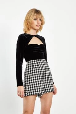Glamorous Mono Check Tweed Shorts 7 Glamorous Mono Check Tweed Shorts -Glamorous Shop CK6801 DA29 03