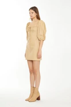 Glamorous Beige Sand Puff Sleeve Mini-Dress 8 Glamorous Beige Sand Puff Sleeve Mini-Dress -Glamorous Shop CK6962 DF27 03