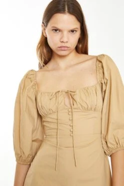 Glamorous Beige Sand Puff Sleeve Mini-Dress 9 Glamorous Beige Sand Puff Sleeve Mini-Dress -Glamorous Shop CK6962 DF27 04