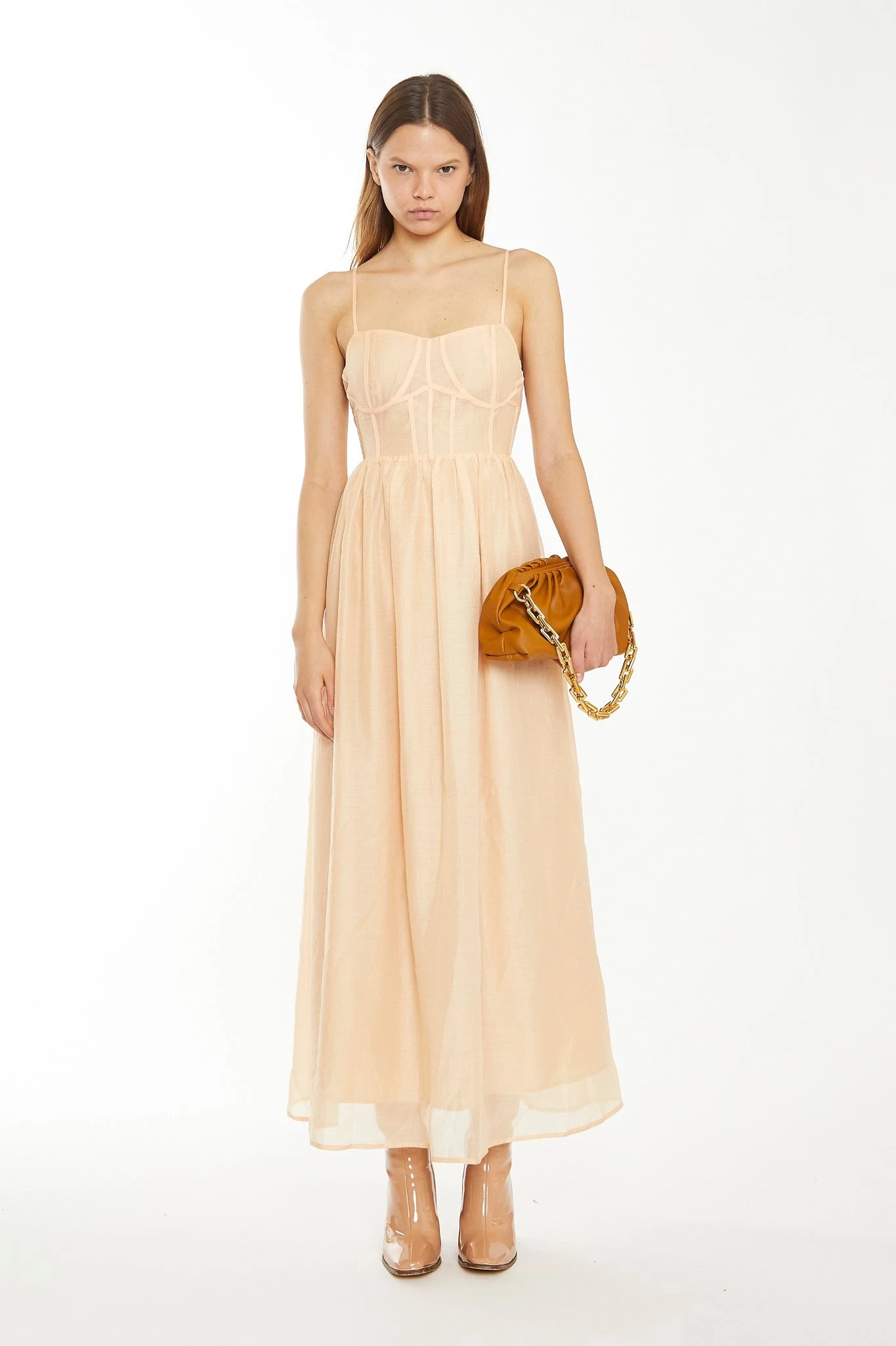 Glamorous Peach Corset Detail Maxi Dress 3 Glamorous Peach Corset Detail Maxi Dress