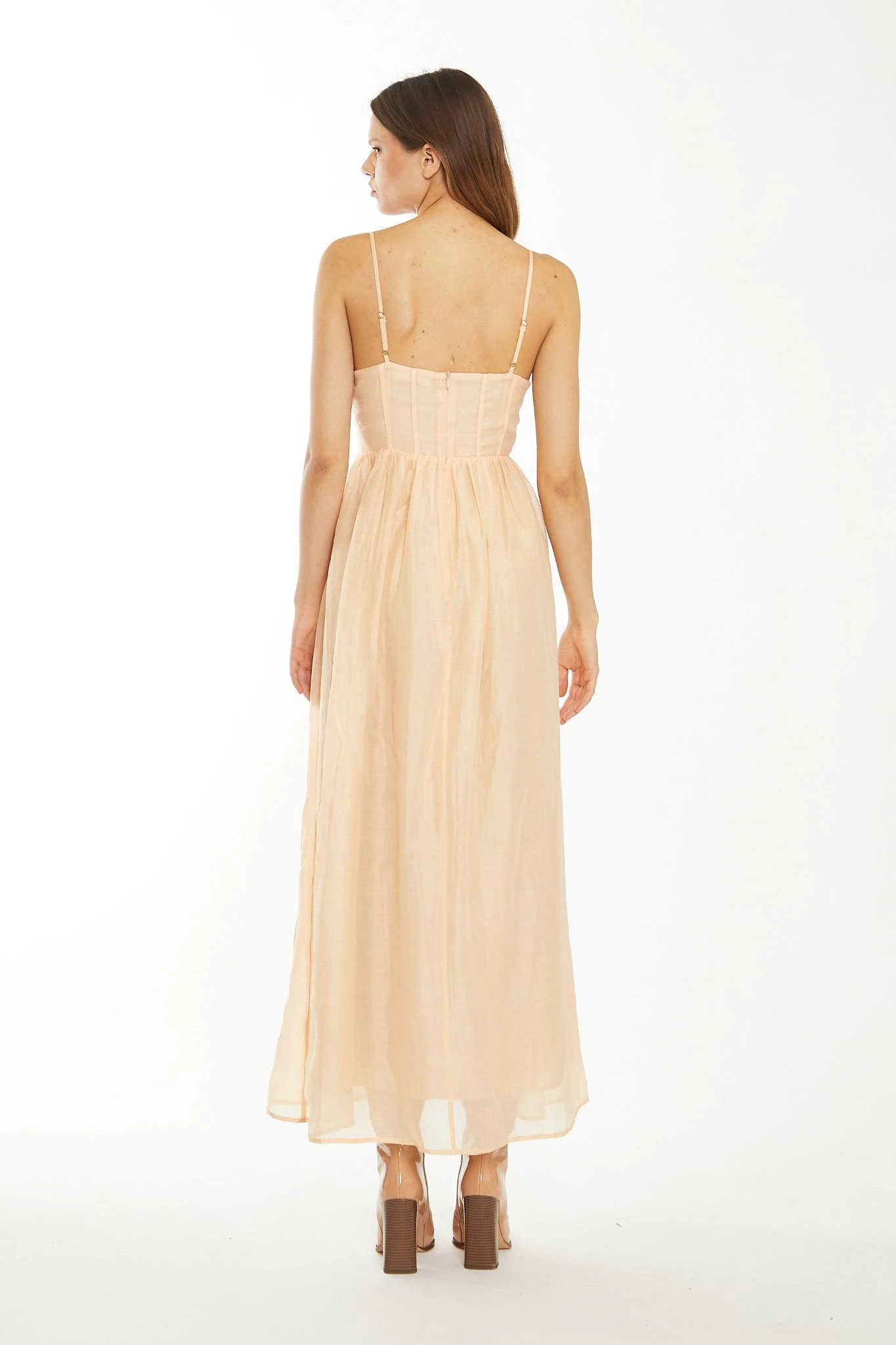 Glamorous Peach Corset Detail Maxi Dress 4 Glamorous Peach Corset Detail Maxi Dress - Image 2
