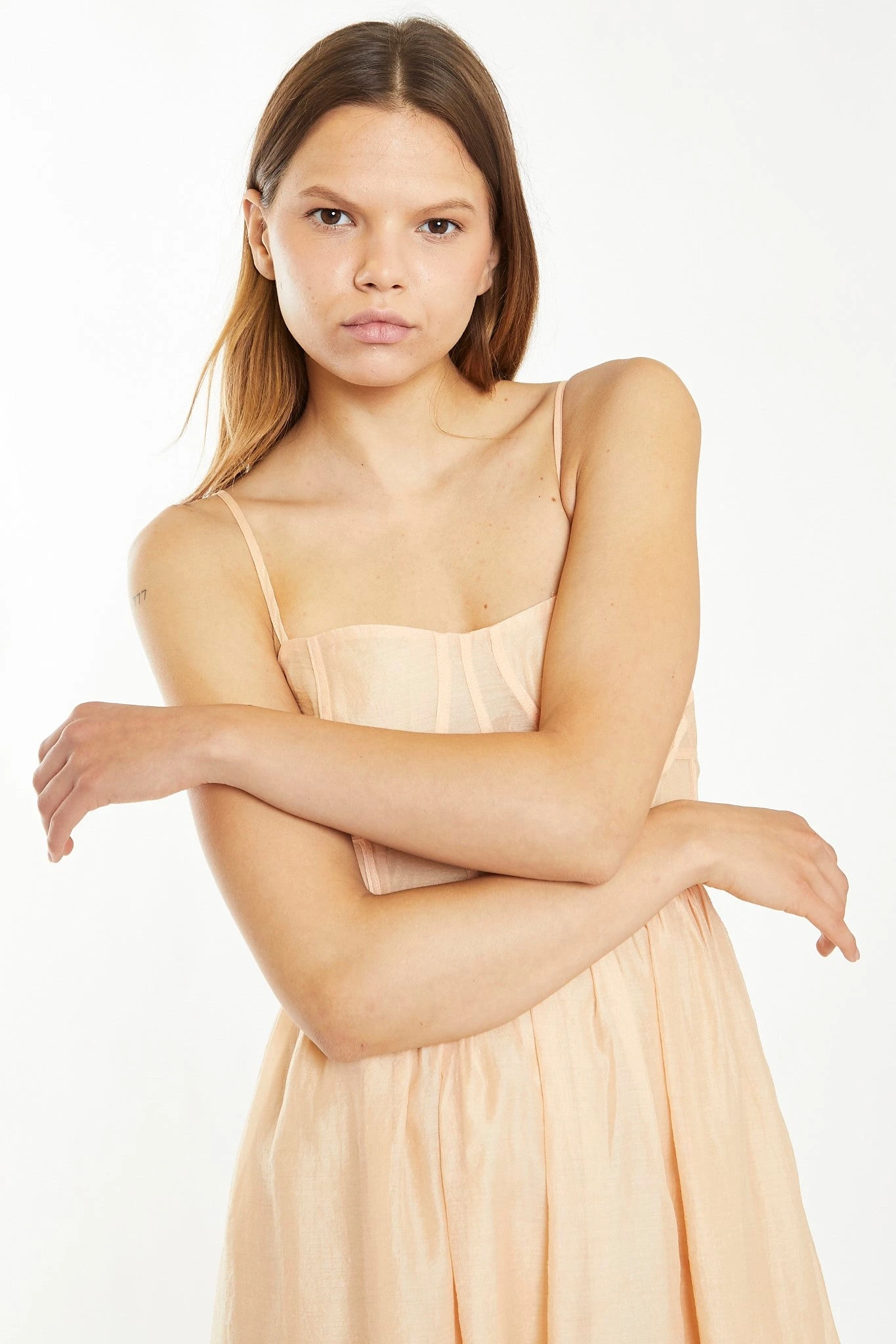 Glamorous Peach Corset Detail Maxi Dress 6 Glamorous Peach Corset Detail Maxi Dress - Image 4