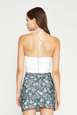 Glamorous White Satin Strappy Halterneck Corset-Top -Glamorous Shop CK7122 DH10 05