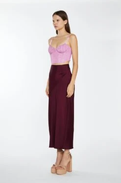 Glamorous Pink Silver-Glitter Chain-Strap Corset Crop-Top 9 Glamorous Pink Silver-Glitter Chain-Strap Corset Crop-Top -Glamorous Shop CK7166 DK32 03