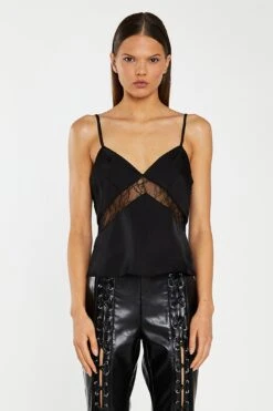 Glamorous Black Lace Trim Camisole Top 9 Glamorous Black Lace Trim Camisole Top -Glamorous Shop CK7269 BK 01copy