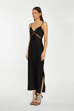 Glamorous Black Lace Trim Cami Midaxi-Dress 11 Glamorous Black Lace Trim Cami Midaxi-Dress -Glamorous Shop CK7271 BK 01