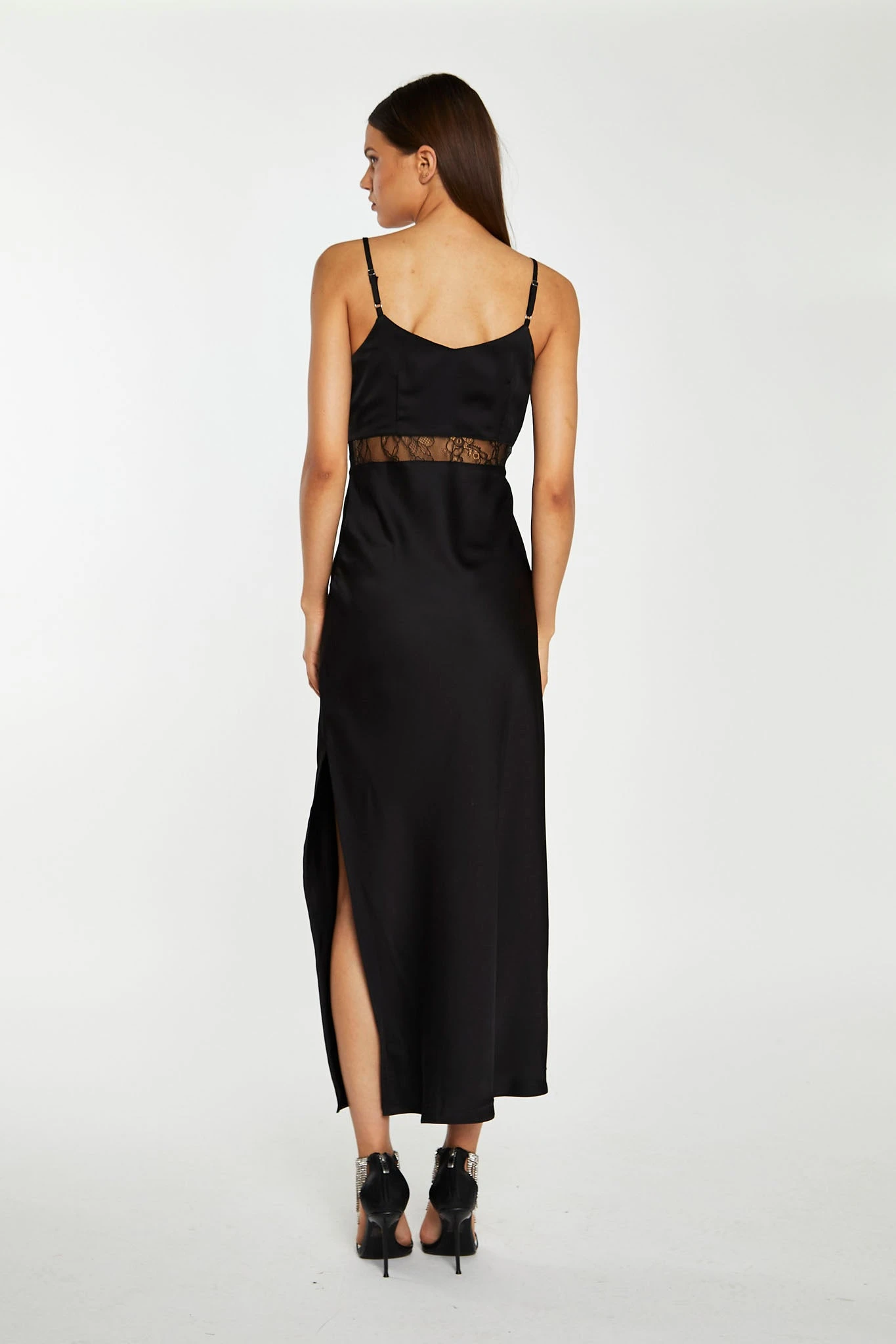 Glamorous Black Lace Trim Cami Midaxi-Dress 5 Glamorous Black Lace Trim Cami Midaxi-Dress - Image 3