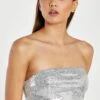 Glamorous Silver-Sequim Bandeau Crop-Top 2 Glamorous Silver-Sequim Bandeau Crop-Top -Glamorous Shop CK7279 B07 04