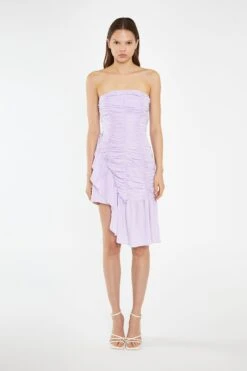 Glamorous Light-Violet Strapless Asymmetric Ruched Mini-Dress 8 Glamorous Light-Violet Strapless Asymmetric Ruched Mini-Dress -Glamorous Shop CK7397 DO62 03