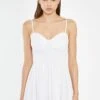 Glamorous White Shirred Bodice Maxi-Dress -Glamorous Shop CK7461 WHI 01
